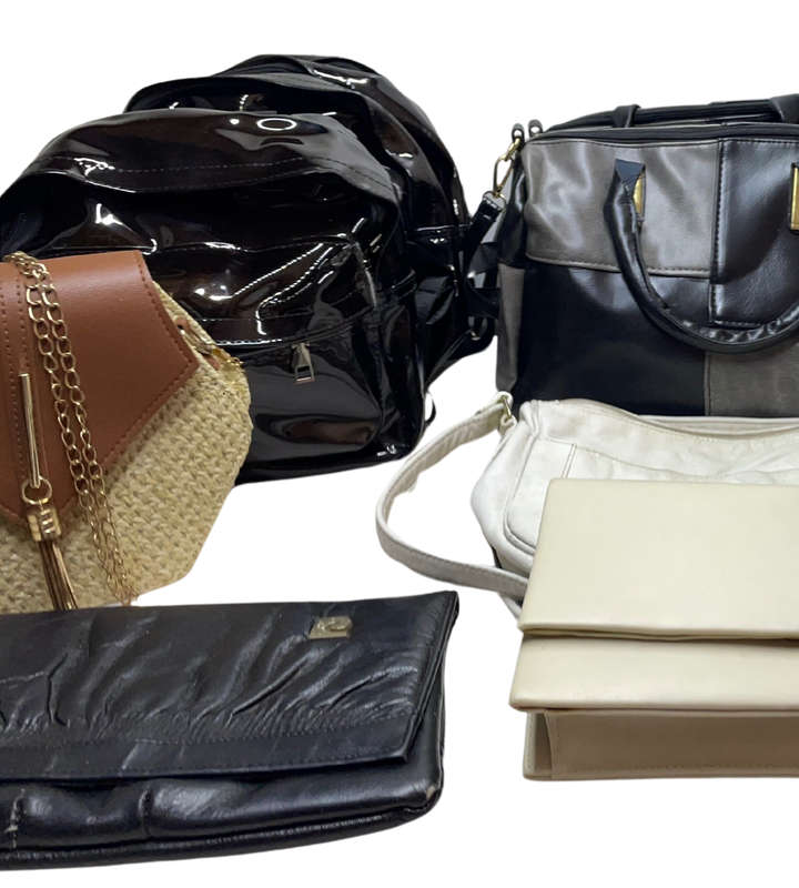 Lot of 10 Handbags & 3 Backpacks | Vintage & Modern Mix | Leather, Faux Leather, PVC - Reduced