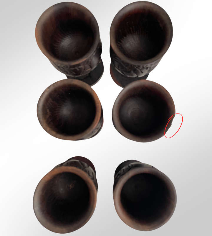 Hand carved Wooden Big 5 & Rhino Bar Set - Ideal for Outdoor Bar/Braai Area