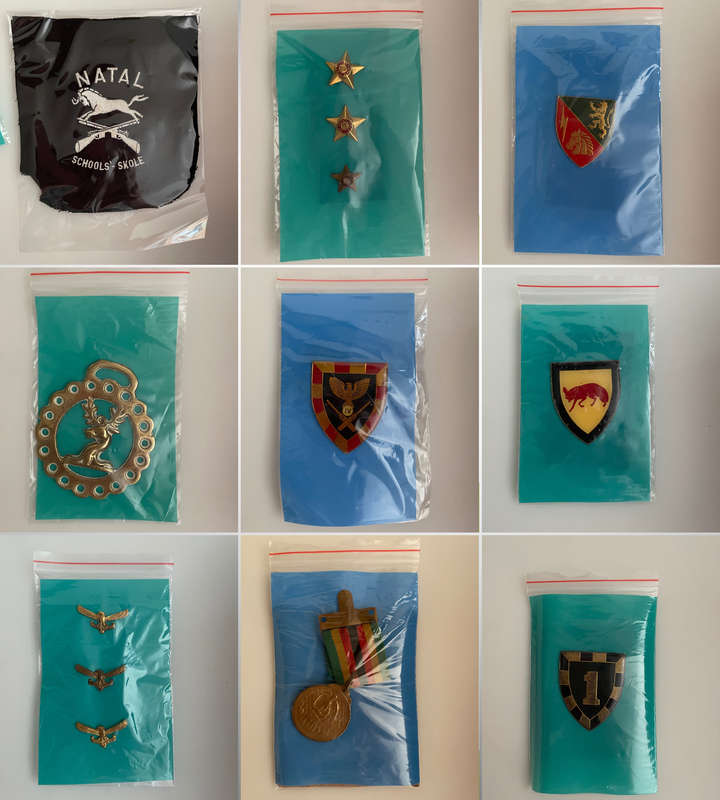 Huge Collection of 66+ Military & Police Pins, Badges & Medals  WWI, Rhodesia, South Africa- Reduced