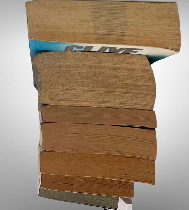 Mixed Lot of 7 Pre-Loved Books  Follett, Hosseini, Cussler, Paton & More  Fiction & Inspirational