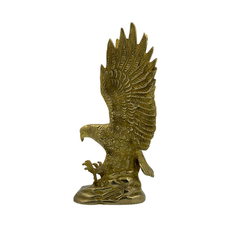 Vintage Brass Flying Eagle Sculpture  Feng Shui and Vastu Décor