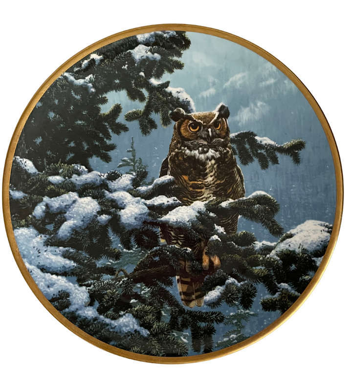 Hamilton Collection "Winter Vigil" Owl Plate by Seerey-Lester - 1986 Limited Edition