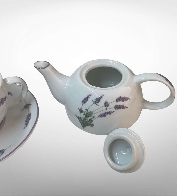 Wiesenthal Porcelain Germany  Lavender Trio Tea for One Set (Teapot, Cup & Saucer)