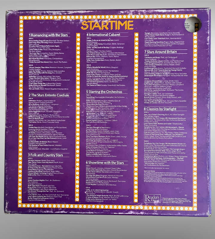 Startime  8 LP Vinyl Box Set (1977) | Readers Digest Pop Collection | Vintage Music Gift | 12 Rec