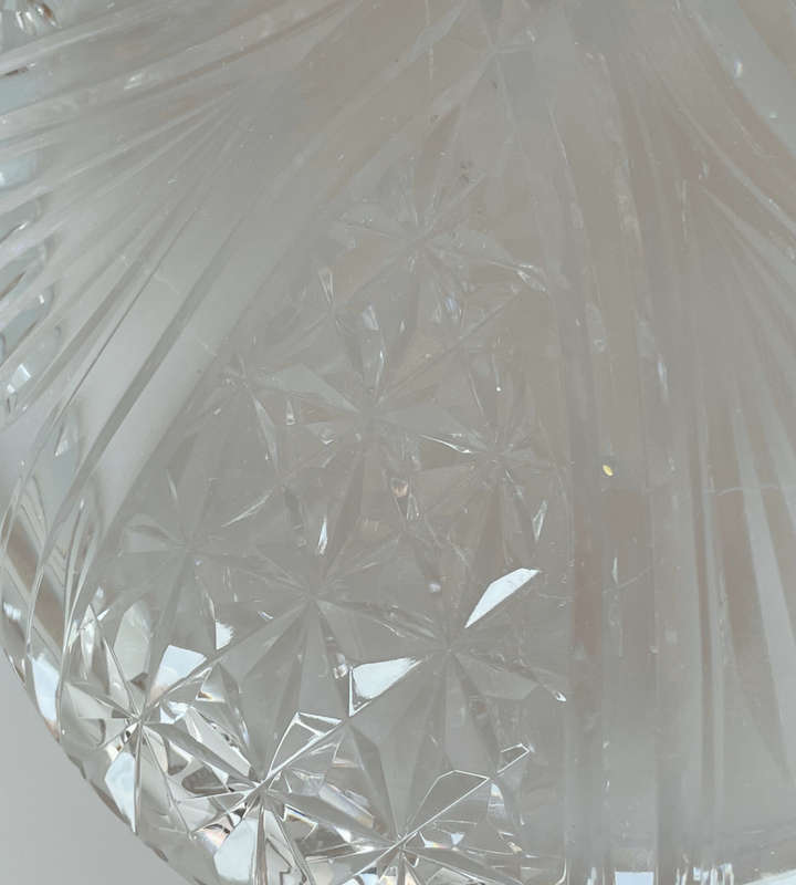 Oval Stuart Cut Crystal Platter  28cm x 21.7cm, 1960s/70s, Excellent Condition
