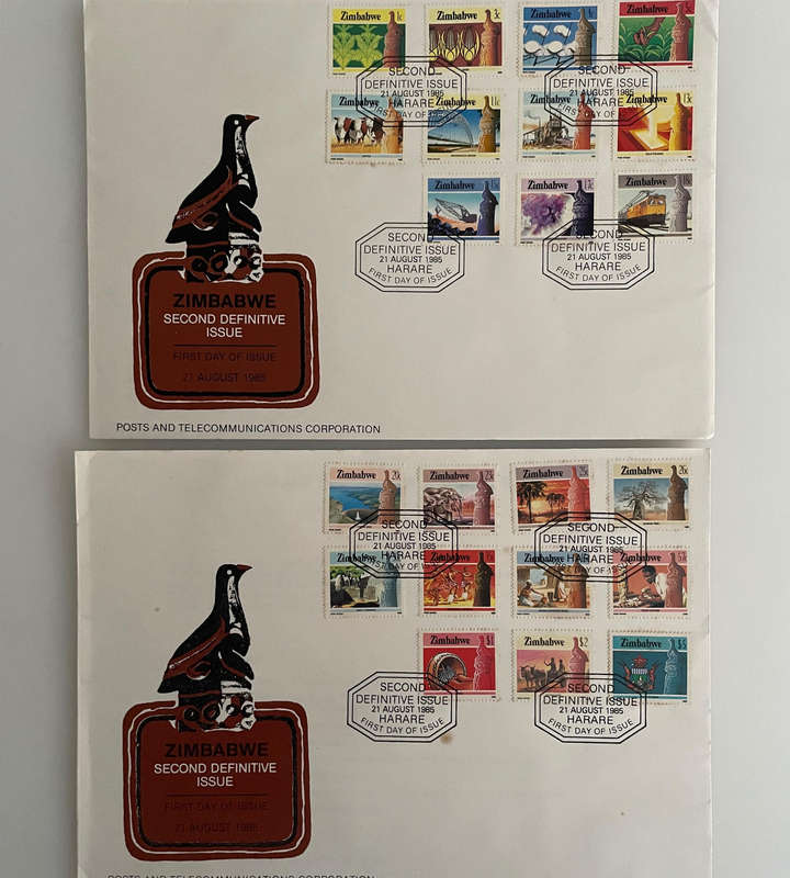 Zimbabwe First Day Covers  Political & National Themes (19841990) | Trade Fair, Olympiad, Heroes D