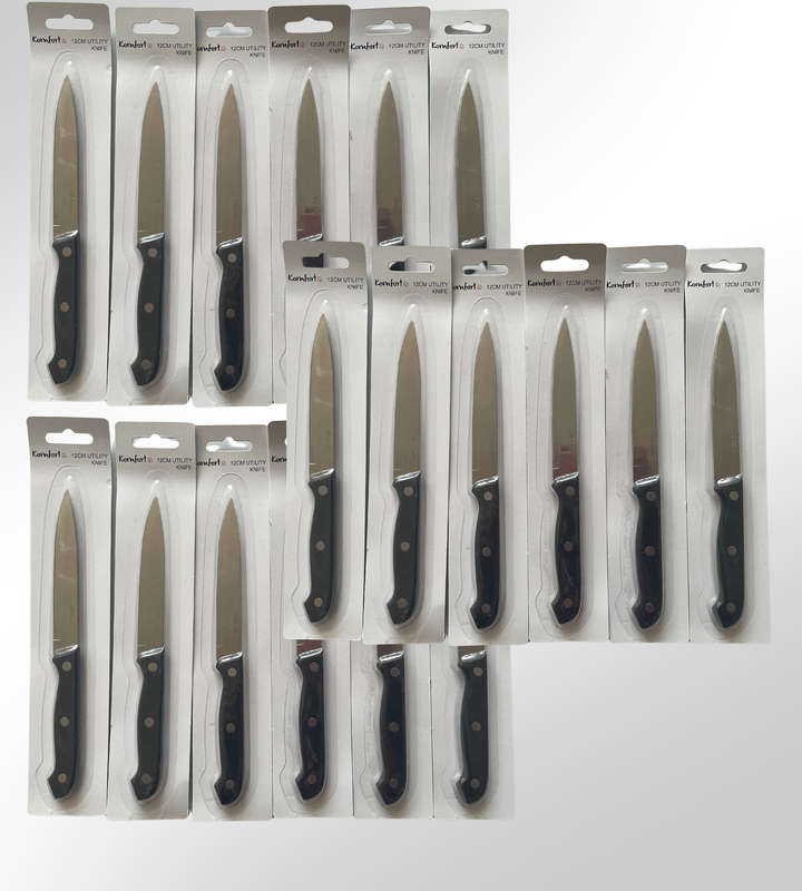 Preowned Unused 18-Piece Komfort Utility Knife Set - Original Packaging, Stainless Steel Blades