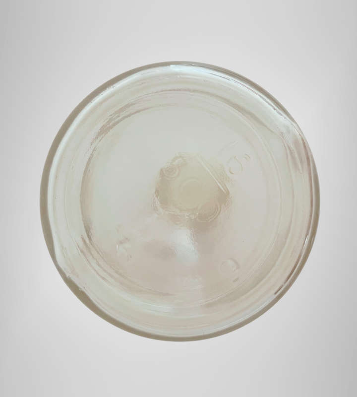 Vintage 500ml Clear Glass Apothecary Bottle with Flat Plastic Stopper