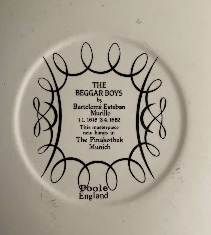 Poole England 15.3cm Decorative Plate  The Beggar Boys by Bartolomé Esteban Murillo