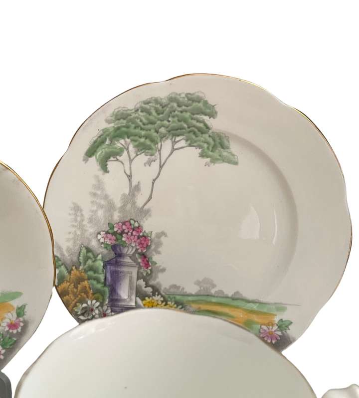 14-Piece Part Tea Service  Adderley Fine Bone China (c. 1947, England)