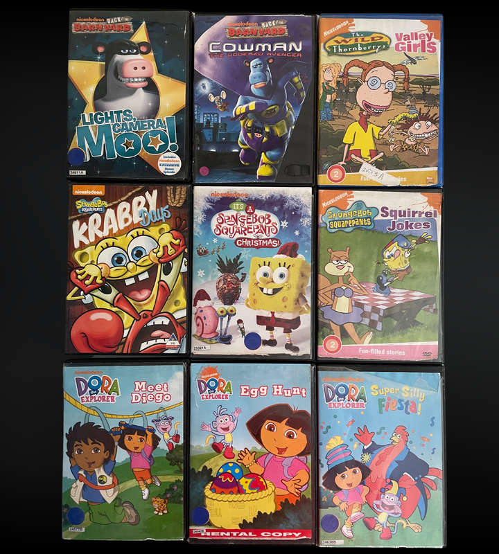 Clearance sale - 60+ Kids' DVDs | Girly Animated Bundle | Barbie, Bratz, Dora & More | Used