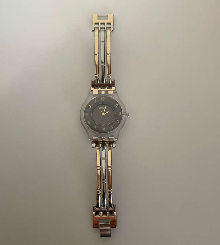 Reduced! Swatch IRONY DIAPHANE TRI Gold Women's Swiss Watch - Superb Condition
