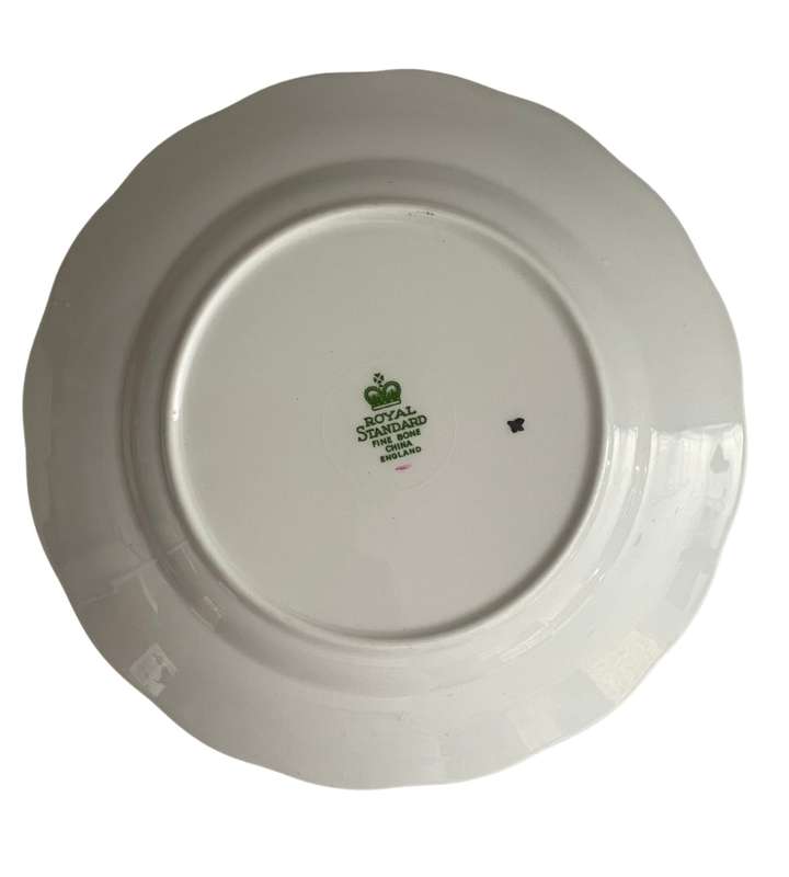Stunning Royal Standard 4 piece Green Paisley Chintz Fine Bone China Plates (1949-1966)