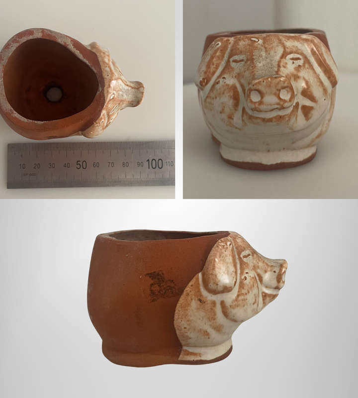 Lot of 7 Studio & Handmade Pottery Items  Sun Pot Succulent Planters