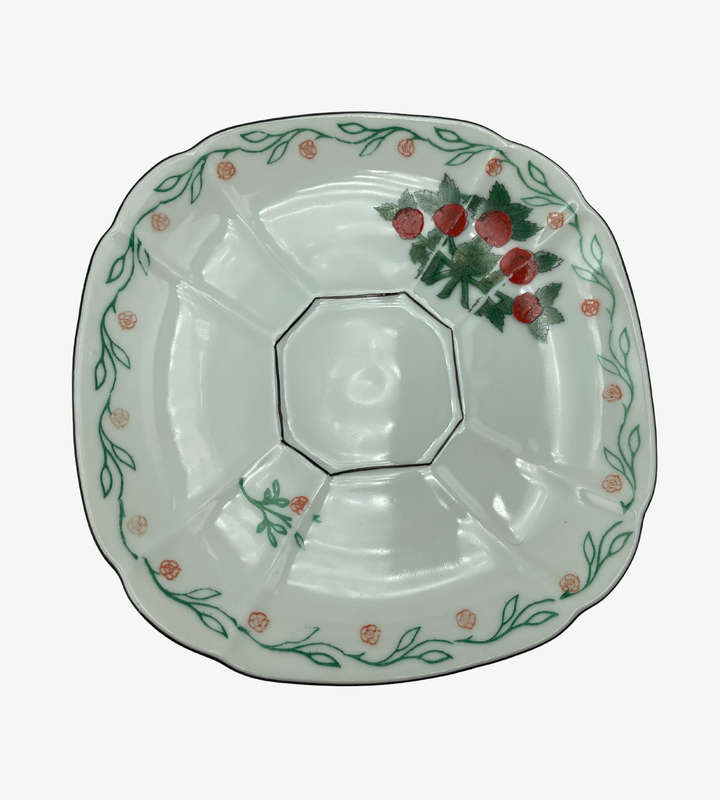 Rare Five Roses 6-Piece Part Porcelain Set  Art Deco (c. 1930s, Czechoslovakia)