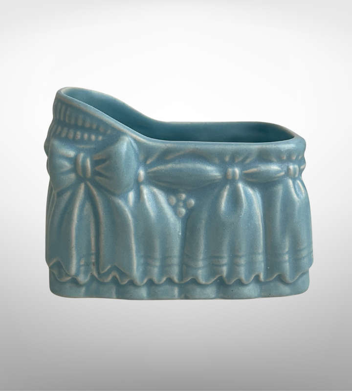 1950's Mid-Century Modern Ceramic Planter  Baby Nursery Bassinet Crib Design
