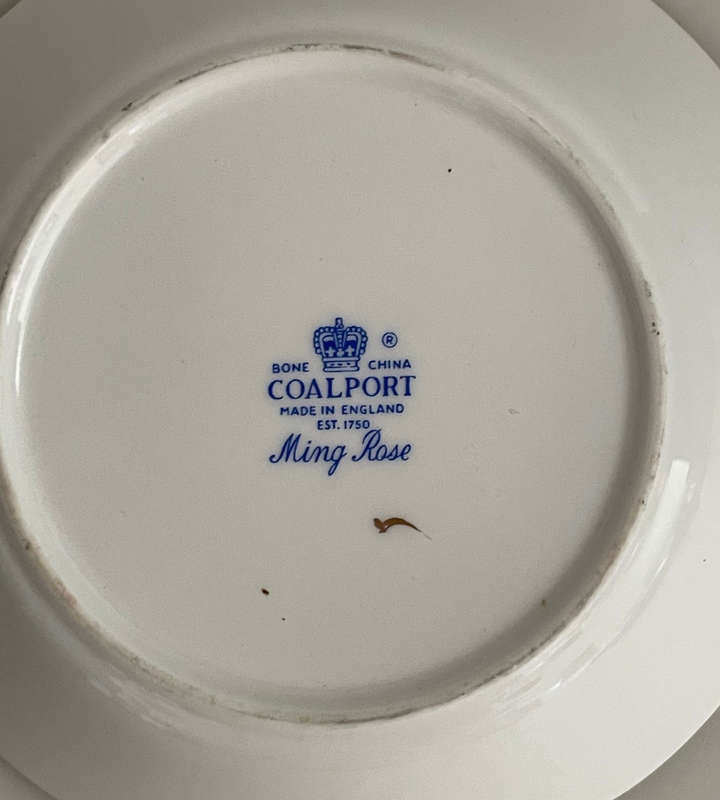 Coalport Ming Rose Footed Sauce/Dessert Bowl - 13cm Bone China, Crafted in England, Discontinued