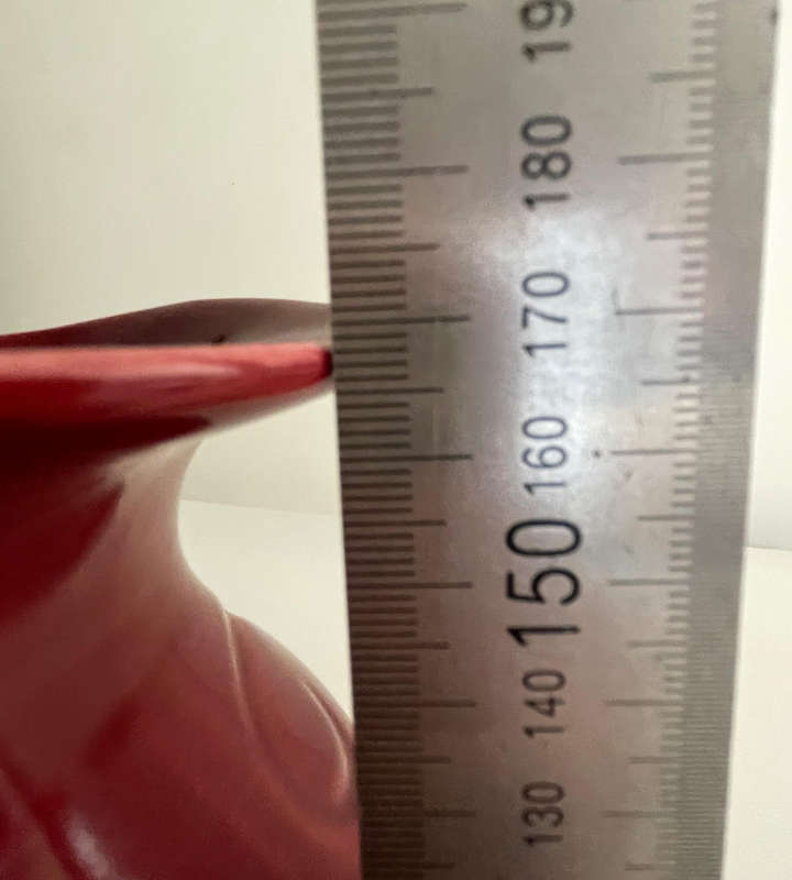 Vintage Lucia Ware Pottery Jug  1970s Boksburg East  McCoy Burgundy  17cm Tall
