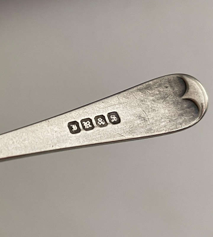 Set of 6 Antique Silver-Plated Teaspoons  John Round & Son  Pre-1874  Hand-Engraved Bird & Floral