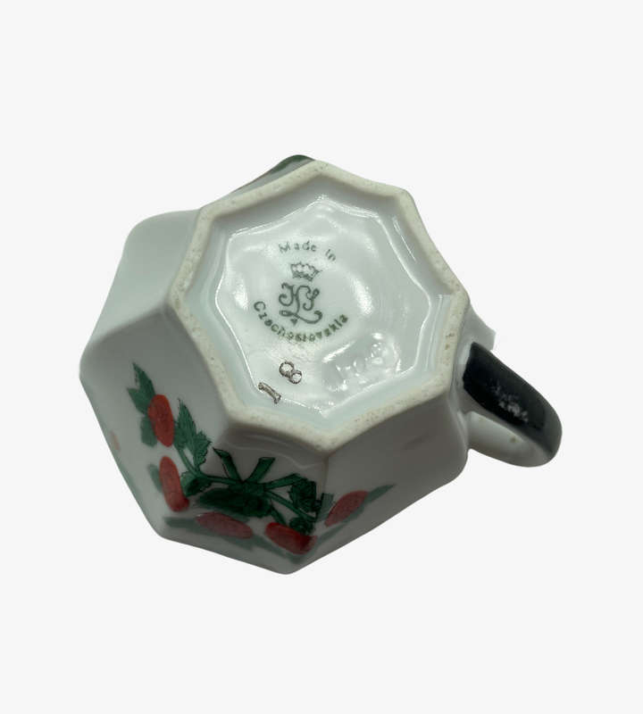 Rare Five Roses 6-Piece Part Porcelain Set  Art Deco (c. 1930s, Czechoslovakia)