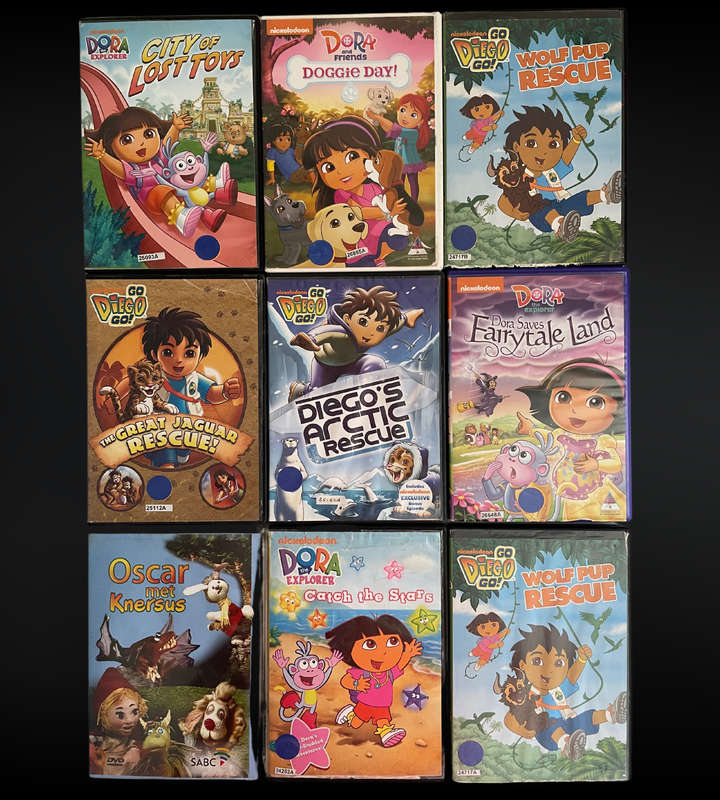 Clearance sale - 60+ Kids' DVDs | Girly Animated Bundle | Barbie, Bratz, Dora & More | Used
