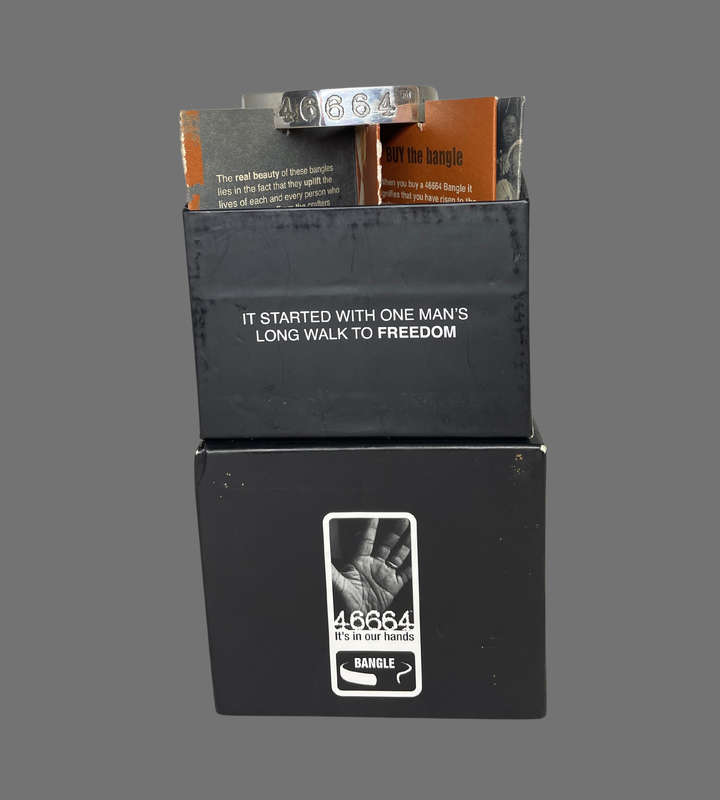Nelson Mandela 46664 Pure Silver Bangle | 1st Edition | Limited Edition with Serial Number