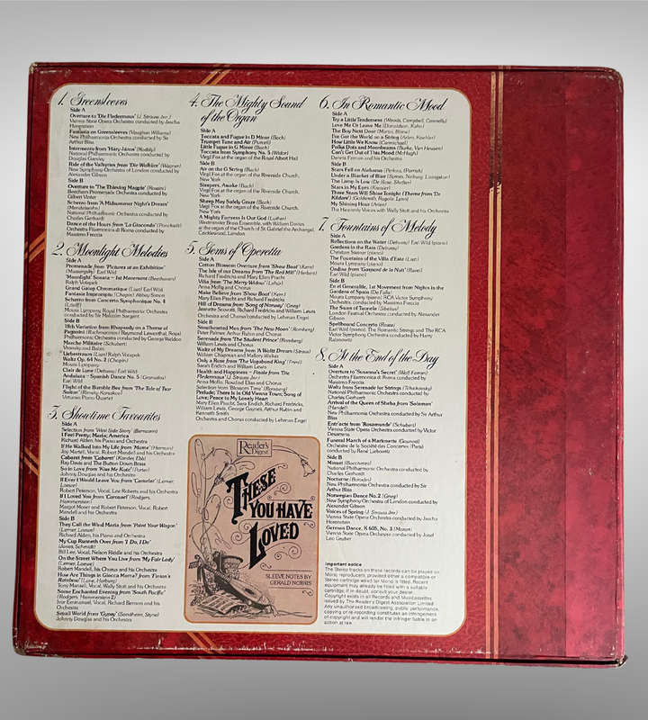 These You Have Loved  10 LP Vinyl Box Set | Readers Digest Collectors Edition | With Certificate