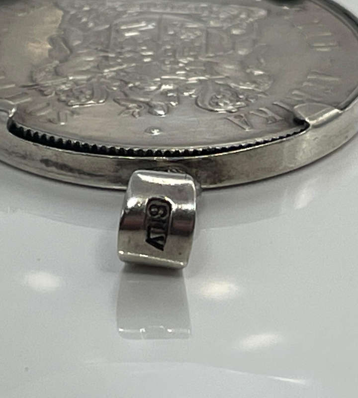 1989 R1 SA Coat of Arms Silver Proof Coin in Pendant  80% Silver  17.4g  Only 5454 Minted