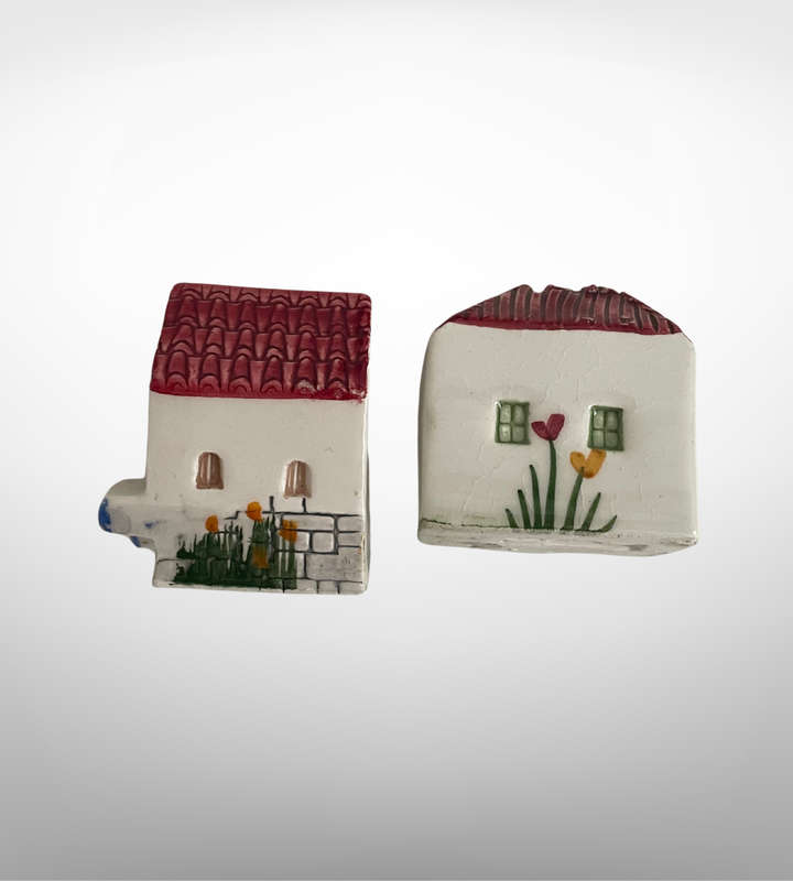 6 Miniature KLM Amsterdam Canal Houses  2 Ceramic, 4 Resin  Perfect for Printers Trays  Descripti
