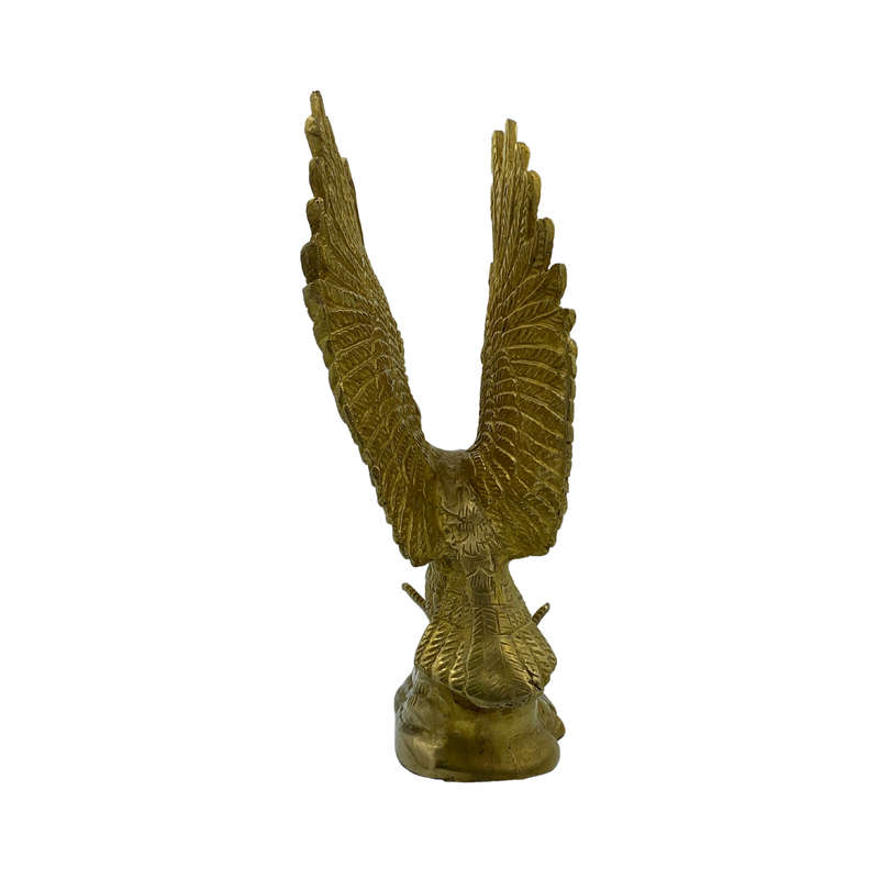 Vintage Brass Flying Eagle Sculpture  Feng Shui and Vastu Décor