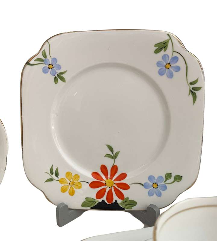 13-Piece Bell China Art Deco Set  Hand Painted, 1930s (1936-1966, England)