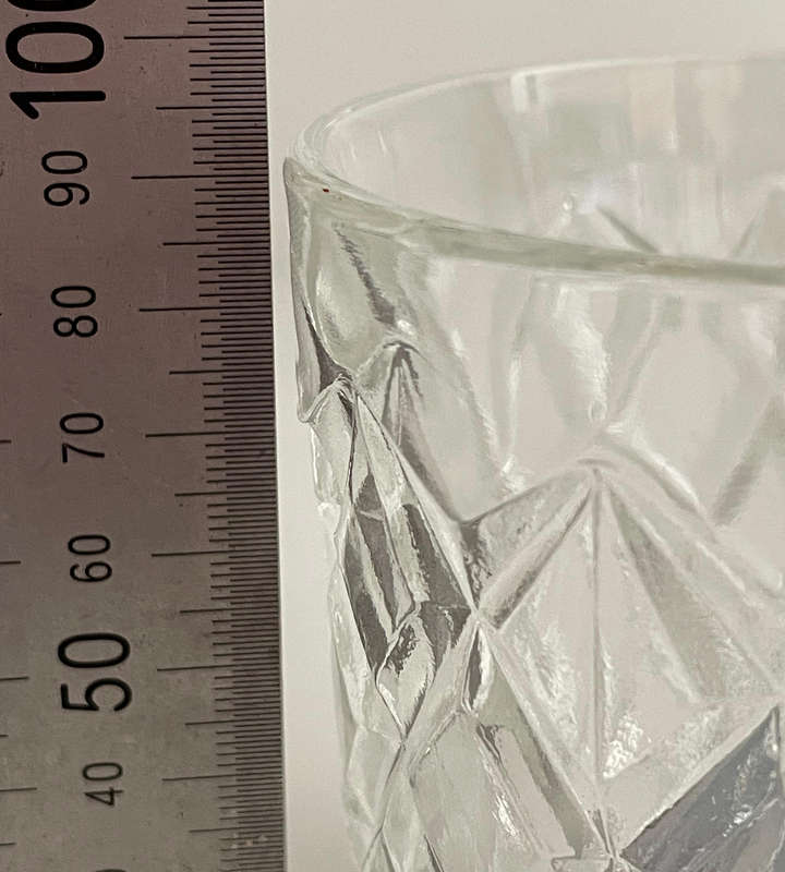 Vintage 1960s Pressed Glass Jam Jar / Sugar Bowl  Chrome Lid & Spoon  Star Base  9cm Tall
