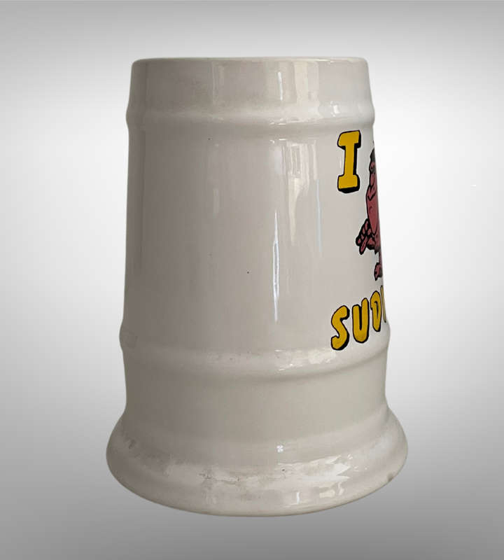 Vintage "I Love Sudwala" Caveman Ceramic Beer Mug  South Africa Tourist Souvenir