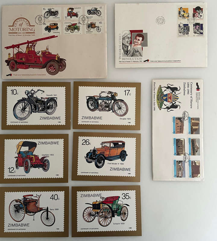 FDC- Zimbabwe First Day Cover & Postcard Collection (1982-1996)  Political, Natural & Postal
