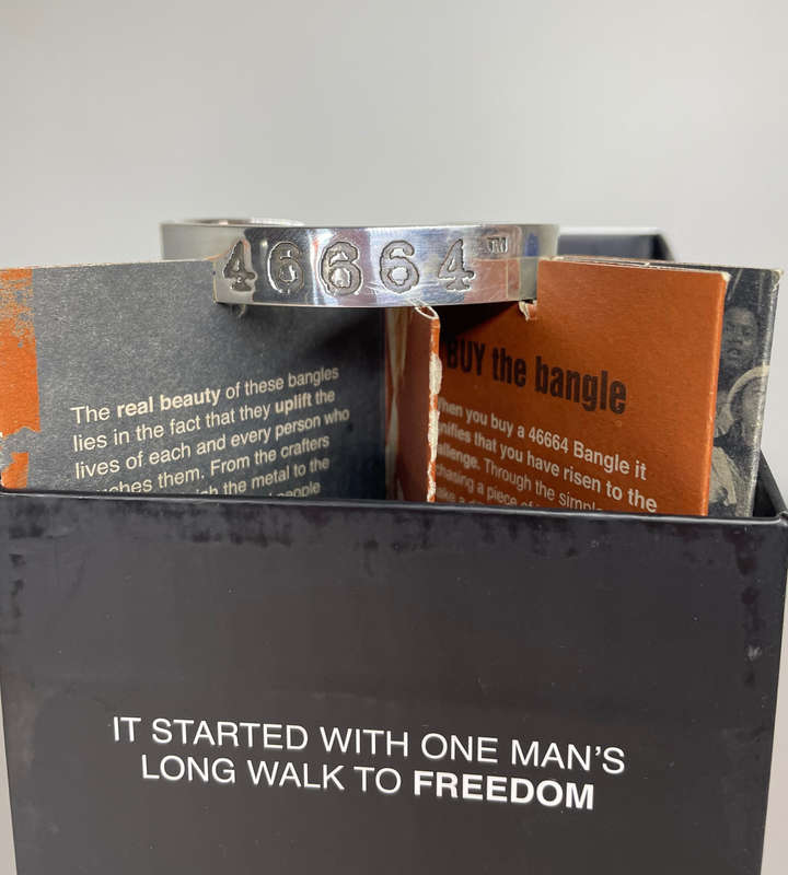 Nelson Mandela 46664 Pure Silver Bangle | 1st Edition | Limited Edition with Serial Number