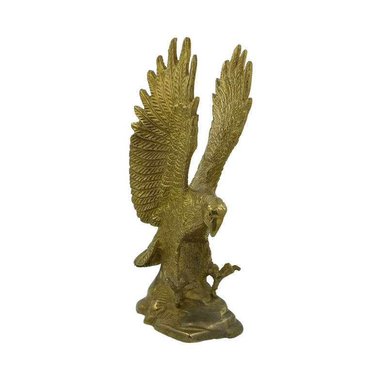 Vintage Brass Flying Eagle Sculpture  Feng Shui and Vastu Décor