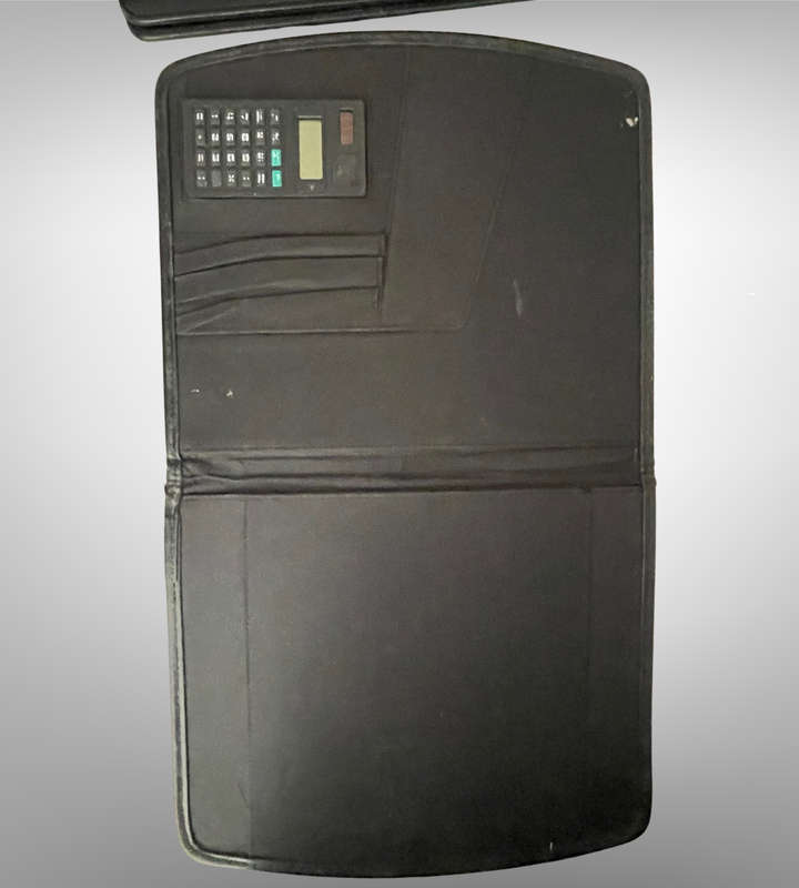 Lot of 3 Black A4 Pleather Professional File Folders | Used Condition