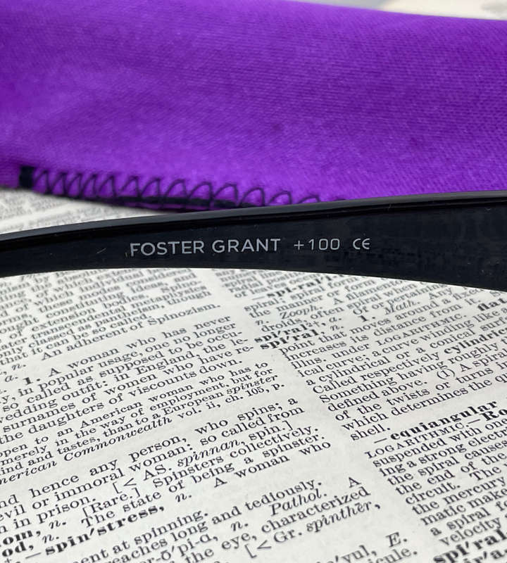 Foster Grant +1.00 Reading Glasses with Fabric Sleeve & 1x Free Photocromic Boots Reactolite