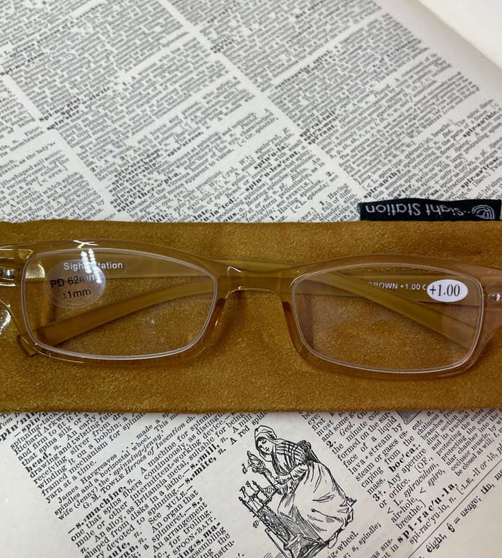 Sight Station Harper Brown +1.00 Super Lightweight Reading Glasses with 1x Bonus Boots Reactolite Su