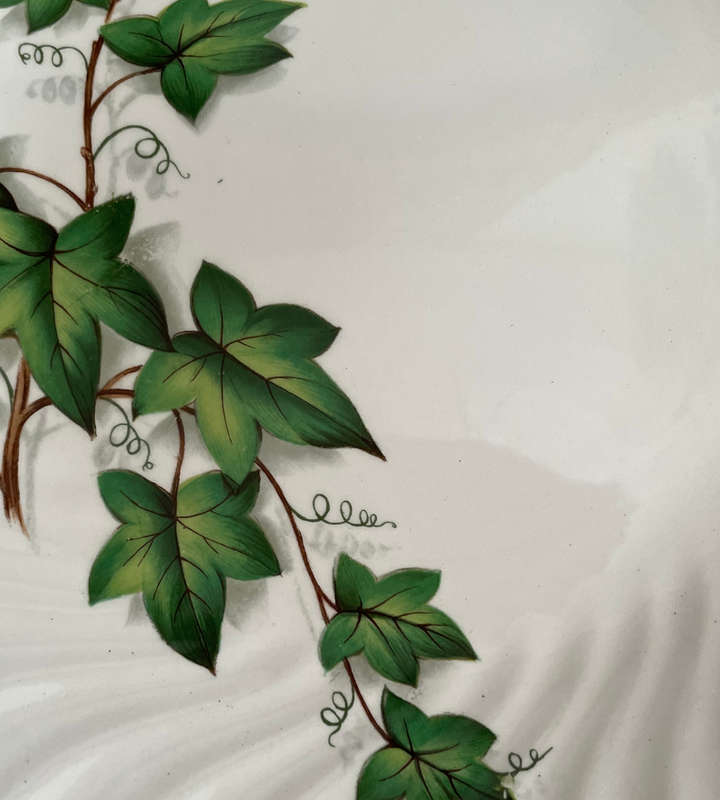 Vintage Royal Wessex Swinnertons Dinner Plate  Somerset Ivy Pattern, White Ironstone, c.1962