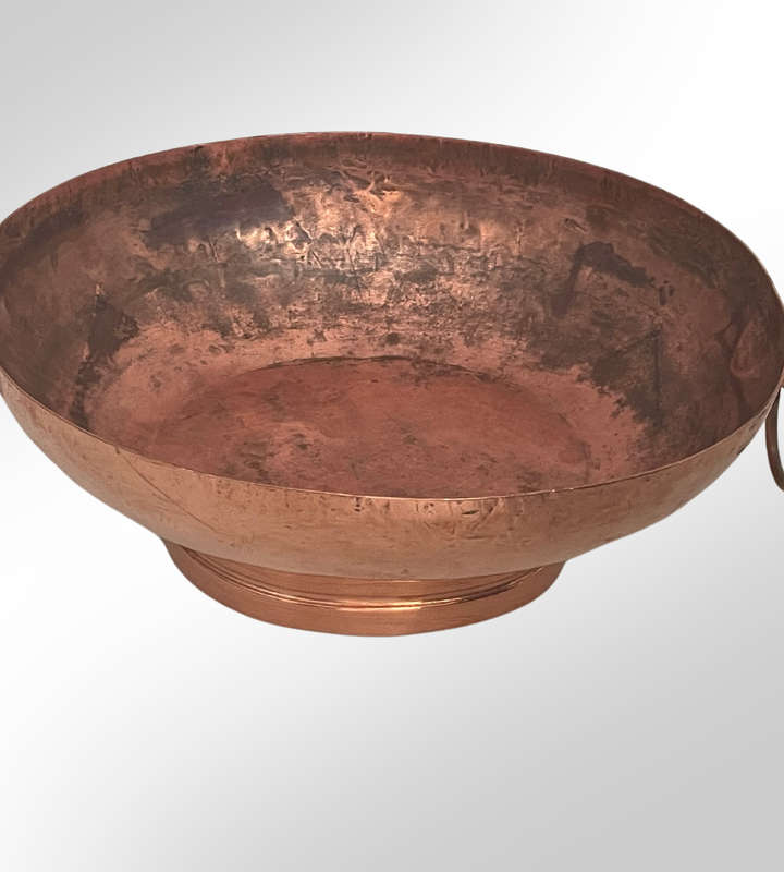 Vintage De Klerk Hand-Hammered Copper Oval Bowl & Jug Set  Original South African Craftsmanship