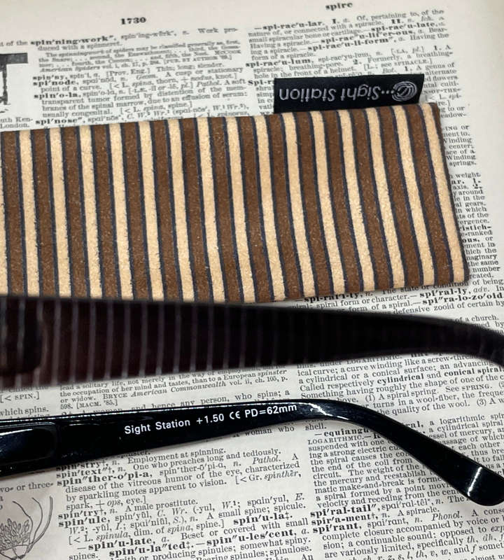 Sight Station Pinstripe S.R. 8501-4044 +1.50 Reading Glasses, PD62mm + FREE Sunglasses