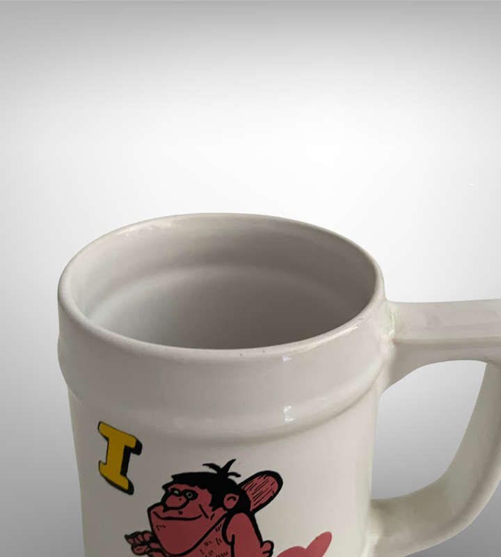 Vintage "I Love Sudwala" Caveman Ceramic Beer Mug  South Africa Tourist Souvenir