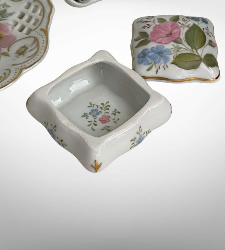Hand-Painted Décor Collection by Marianne Fortgens (2001-2005) - Small Plate, Jar with Lid & Spoon,