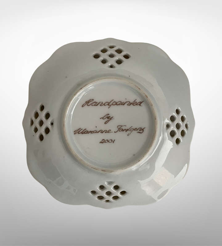 Hand-Painted Décor Collection by Marianne Fortgens (2001-2005) - Small Plate, Jar with Lid & Spoon,