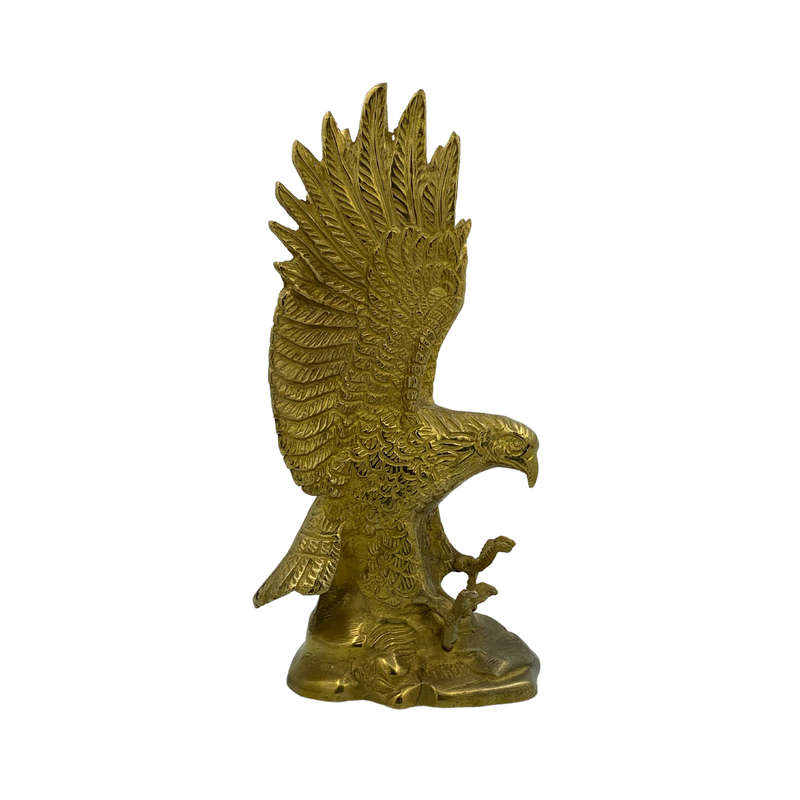 Vintage Brass Flying Eagle Sculpture  Feng Shui and Vastu Décor