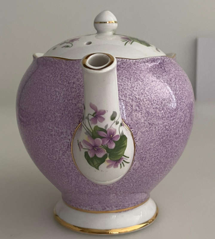 Rare 1949 Royal Standard Fine Bone China Tea Set - Purple Floral Pattern with Violet
