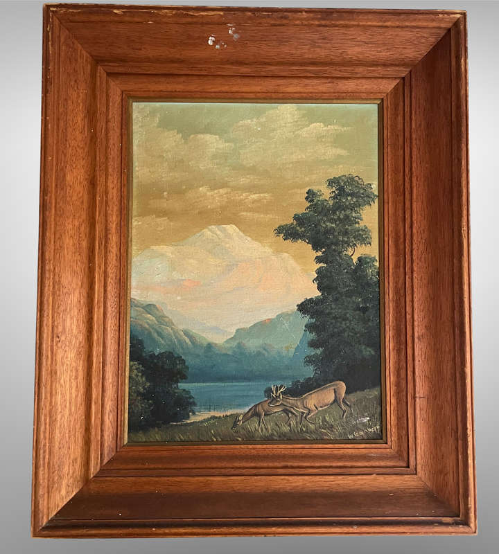 SIGNED ORIGINAL OIL PAINTING BY SOUTH AFRICAN ARTIST W. STEENBERG LARGE VINTAGE LANDSCAPE  SOLD