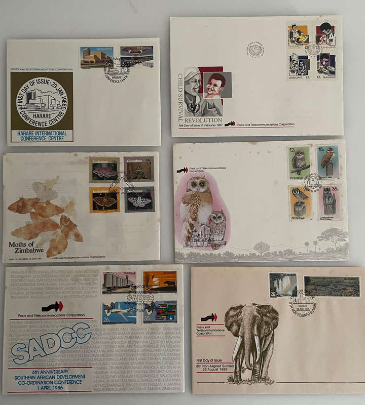 Zimbabwe FDC & Postcard Lot (19851990) | Motoring, Steam Safari, Technology, Womens Rights, Nation