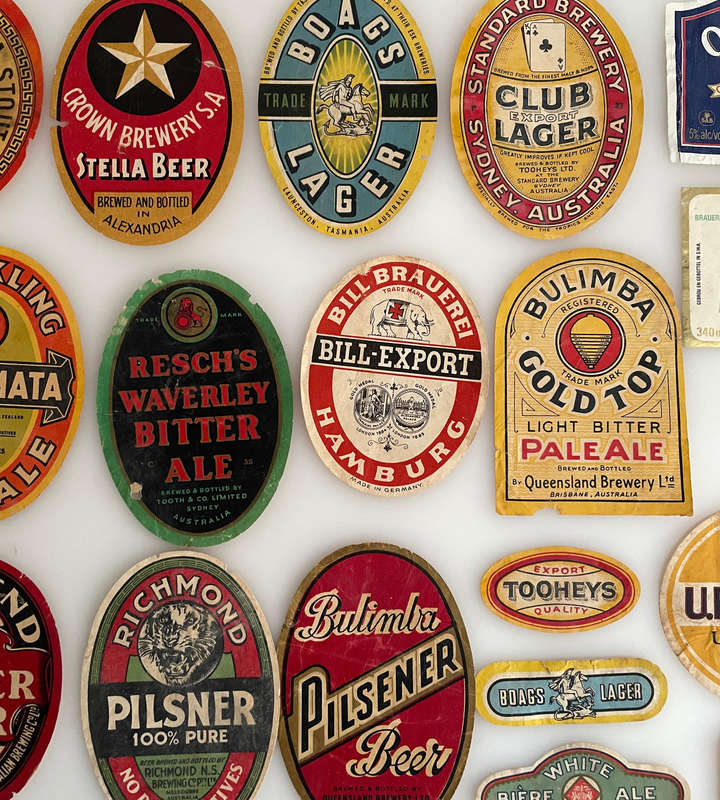 Bulk Lot of 40 Vintage Beer Labels + 12 Bonus  Australia, NZ, UK, Canada & More  Great Condition